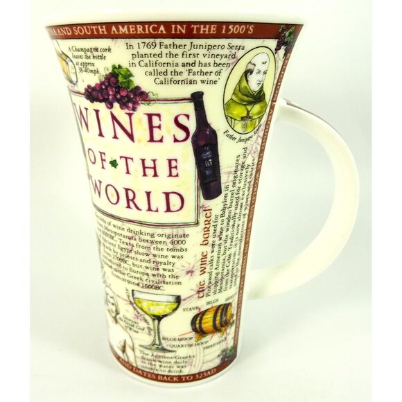 Dunoon Wines of the World Coffee Mug Tall Large Fine Bone China - Picture 3 of 9